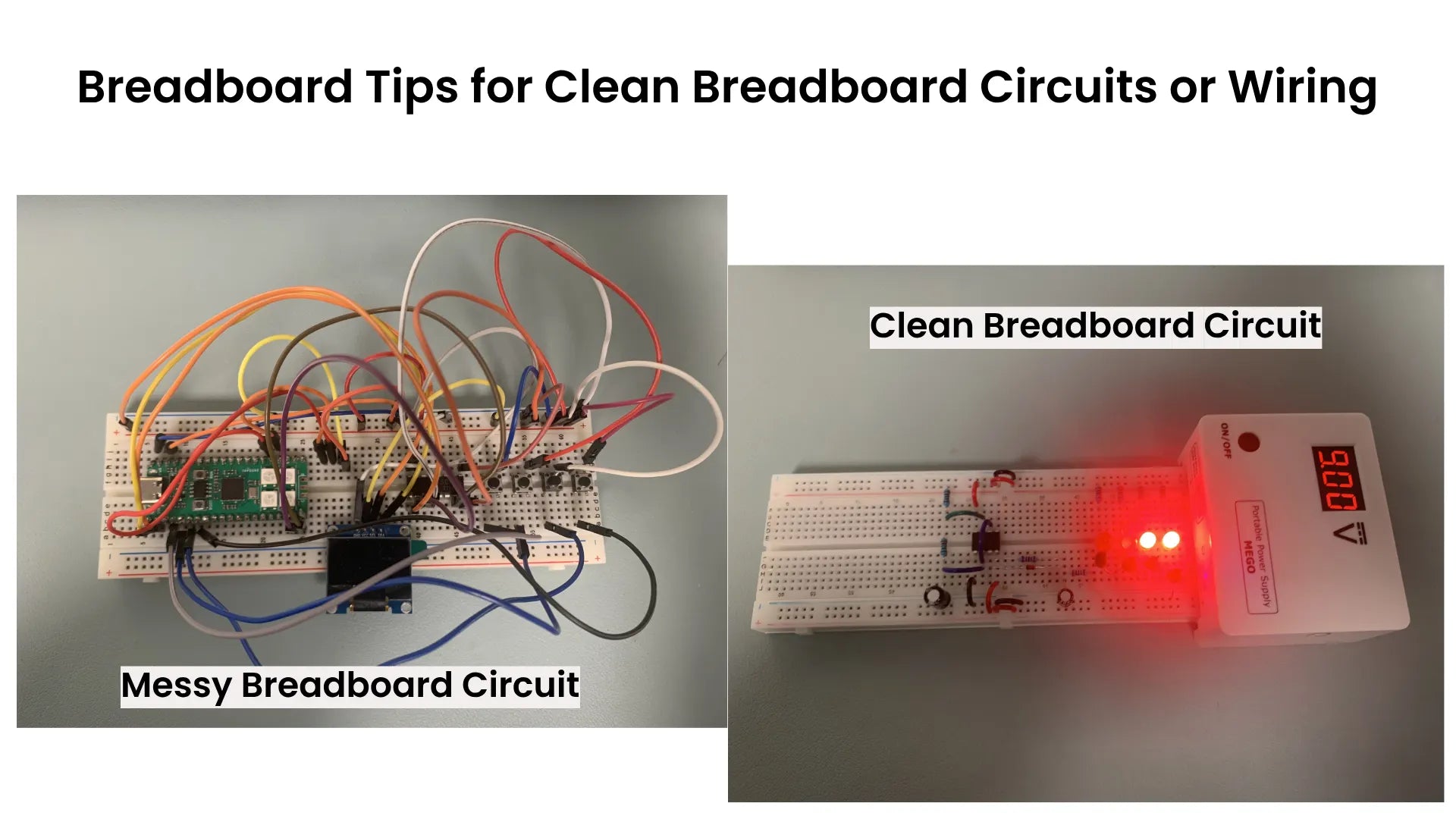 Breadboard Tips for Clean Breadboard Circuits or Wiring 