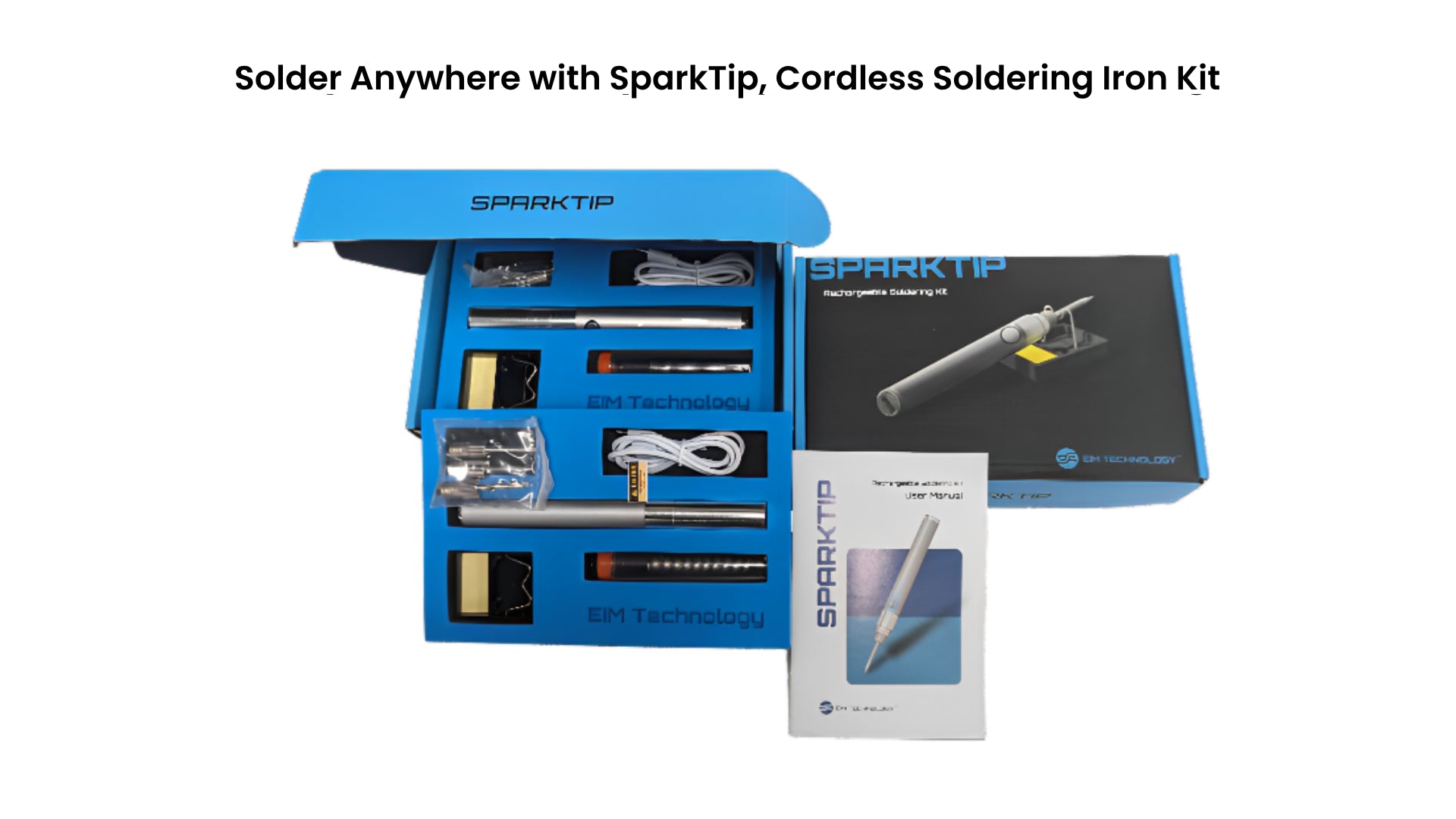Solder Anywhere with SparkTip - Cordless Soldering Iron Kit