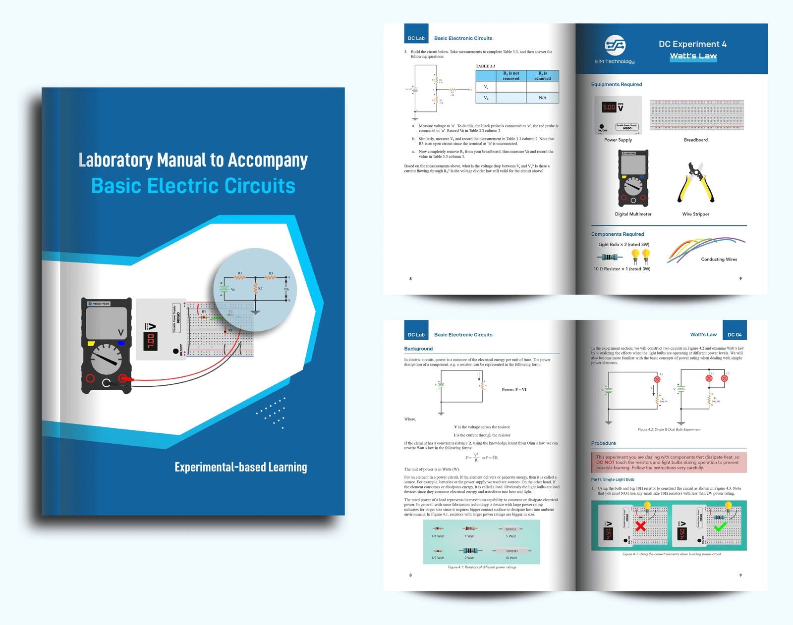 Electrical Circuits Learning Kit - Basic Electronics Tutorial - EIM Technology (EVO-IN-MOTION Technology Ltd.)