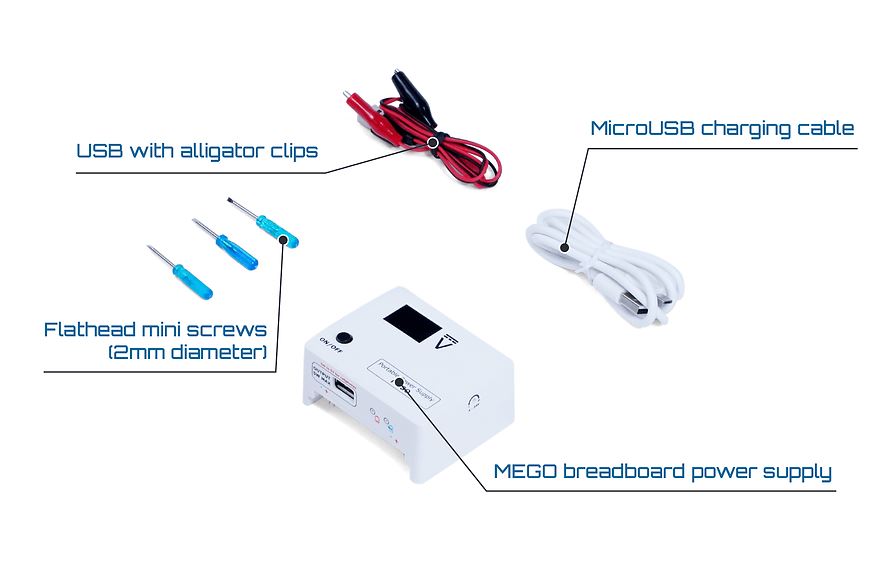 MEGO - Breadboard Power Supply for Building Breadboard Circuits - EIM Technology (EVO-IN-MOTION Technology Ltd.)