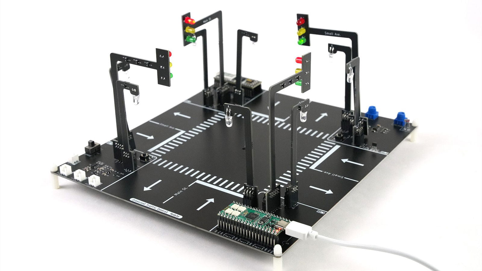 Traffic Light Control System with Raspberry Pico (STEPFPGA Compatible: add-on) - EIM Technology (EVO-IN-MOTION Technology Ltd.)