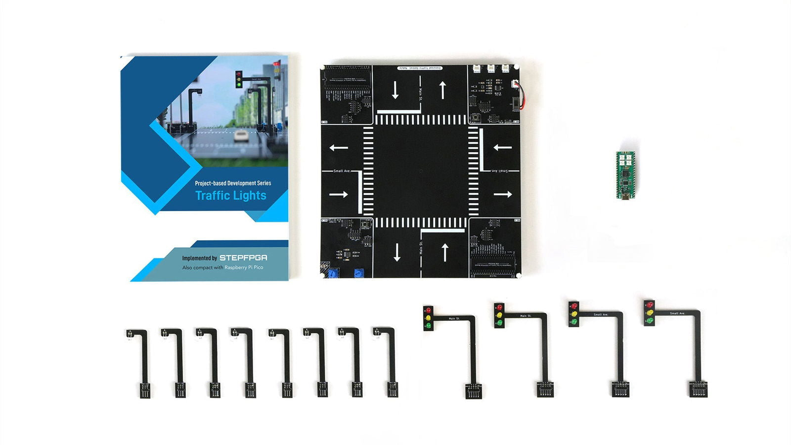 Traffic Light Control System with Raspberry Pico (STEPFPGA Compatible: add-on) - EIM Technology (EVO-IN-MOTION Technology Ltd.)