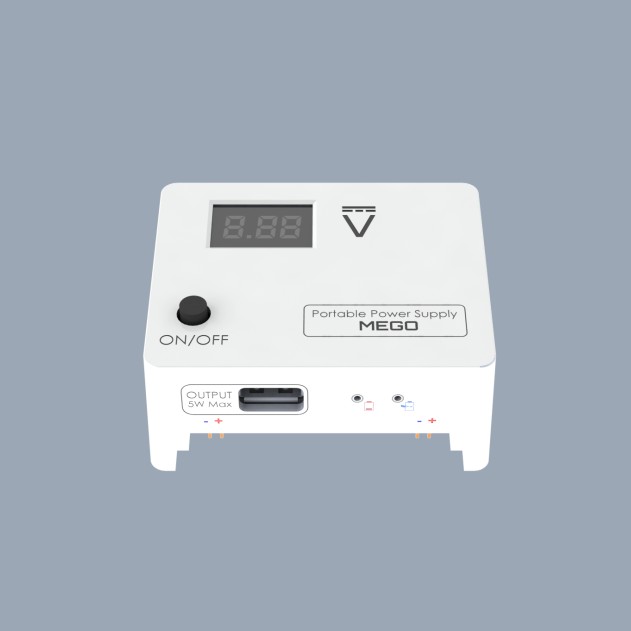 MEGO rechargeable breadboard power supply