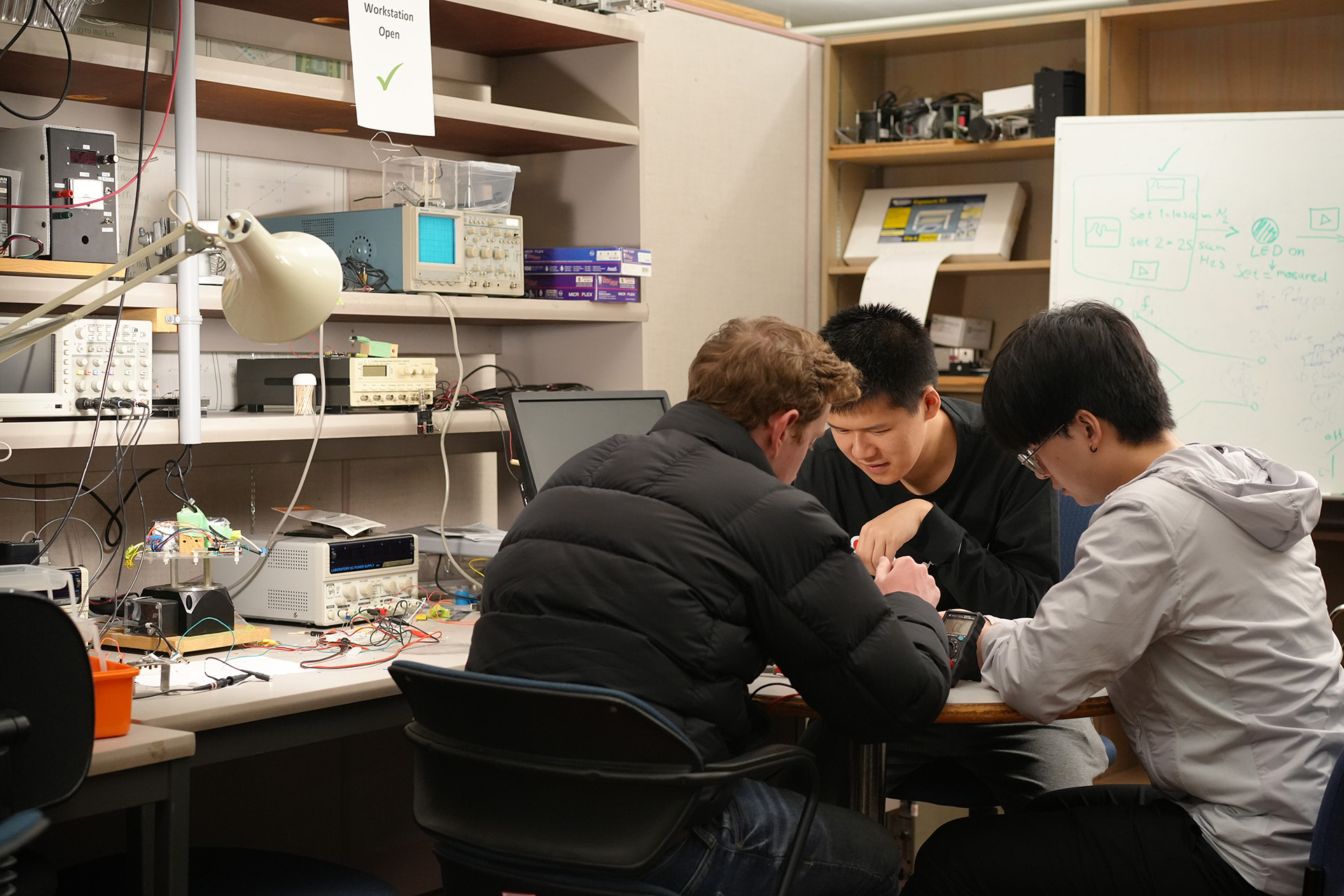 EIM electronics hardware in a university laboratory